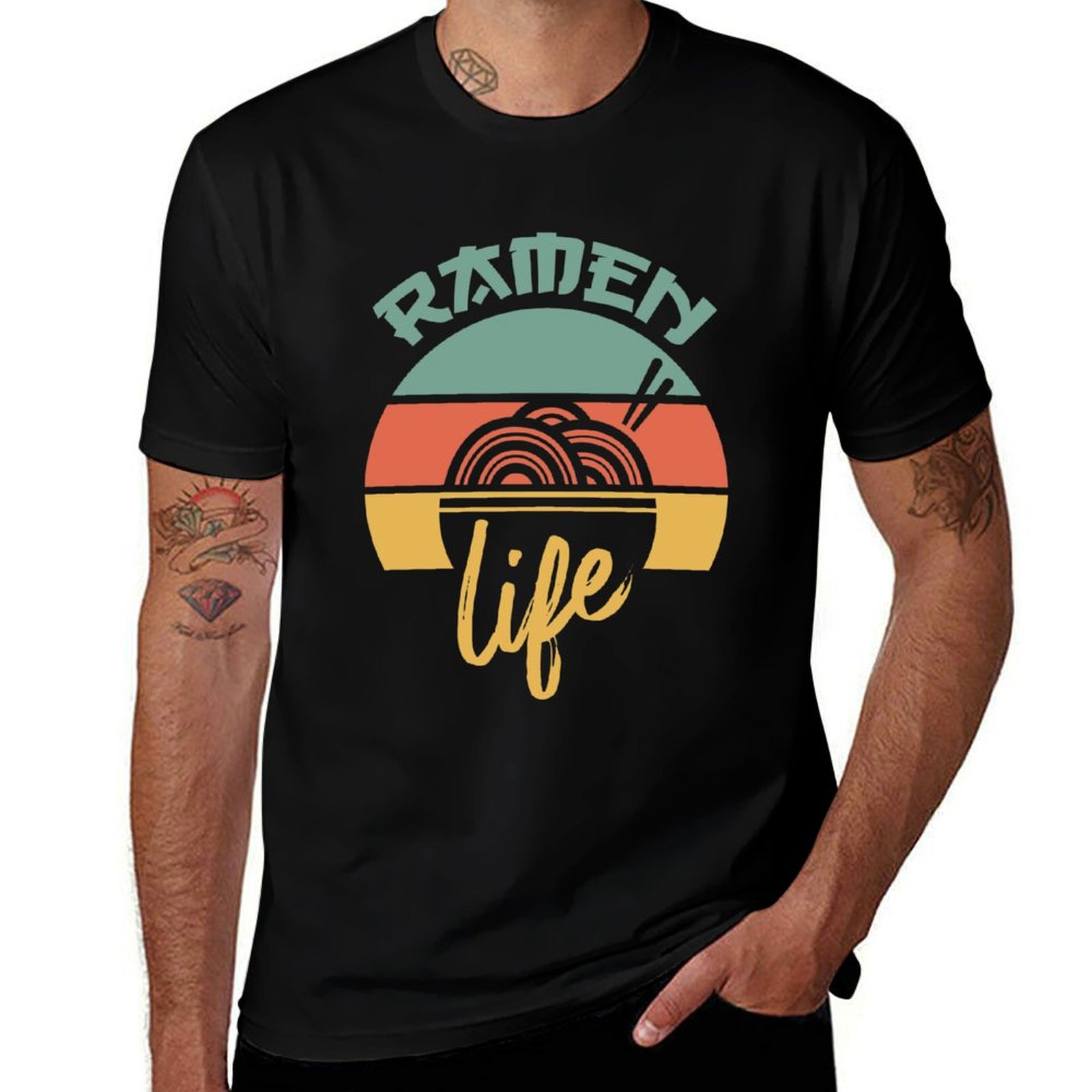 Japanese Daily Lifestyle - Ramen Life Kaos Retro Vintage Pecinta