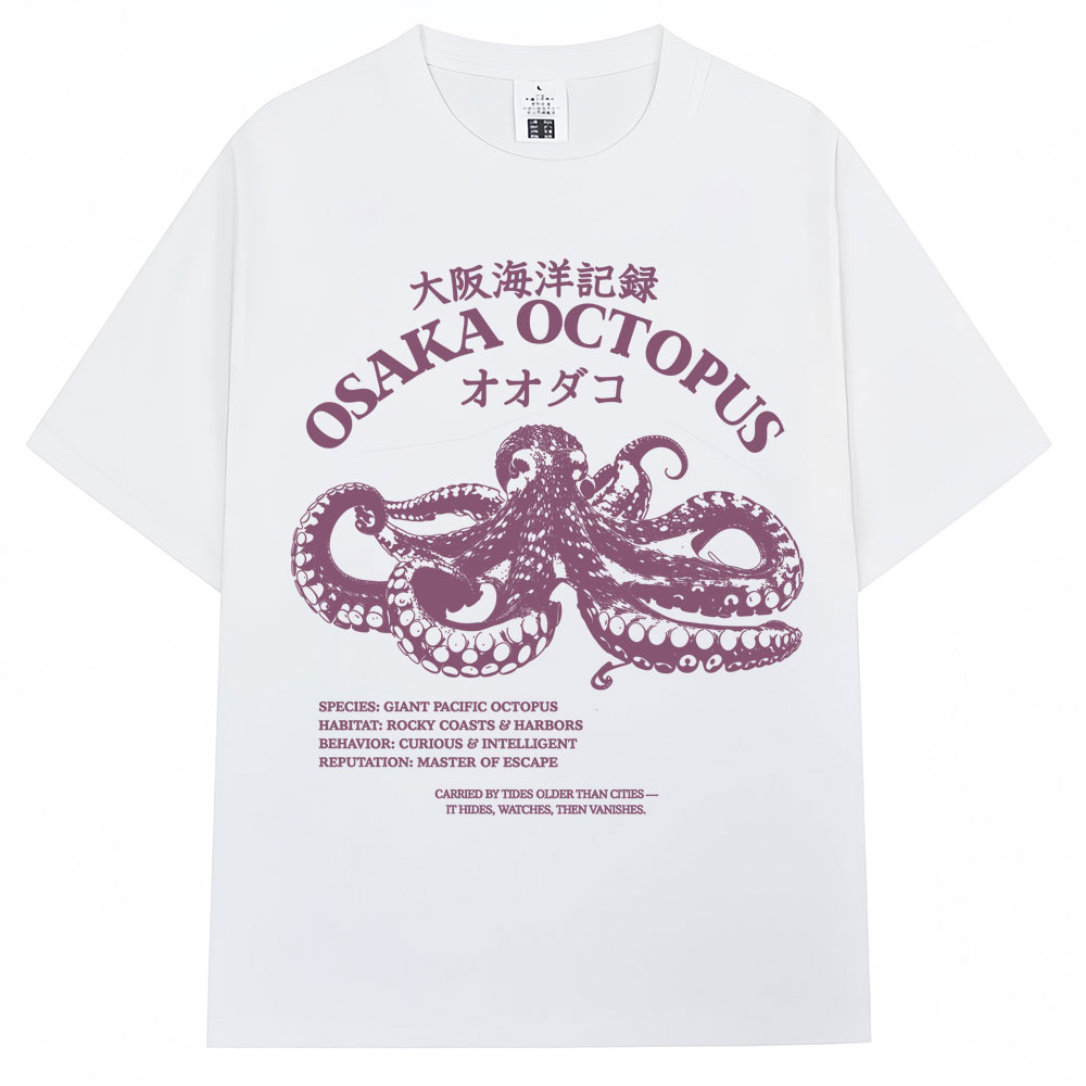Japanese Women Lifestyle - Kaos Gaya Jepang Osaka Octopus untuk