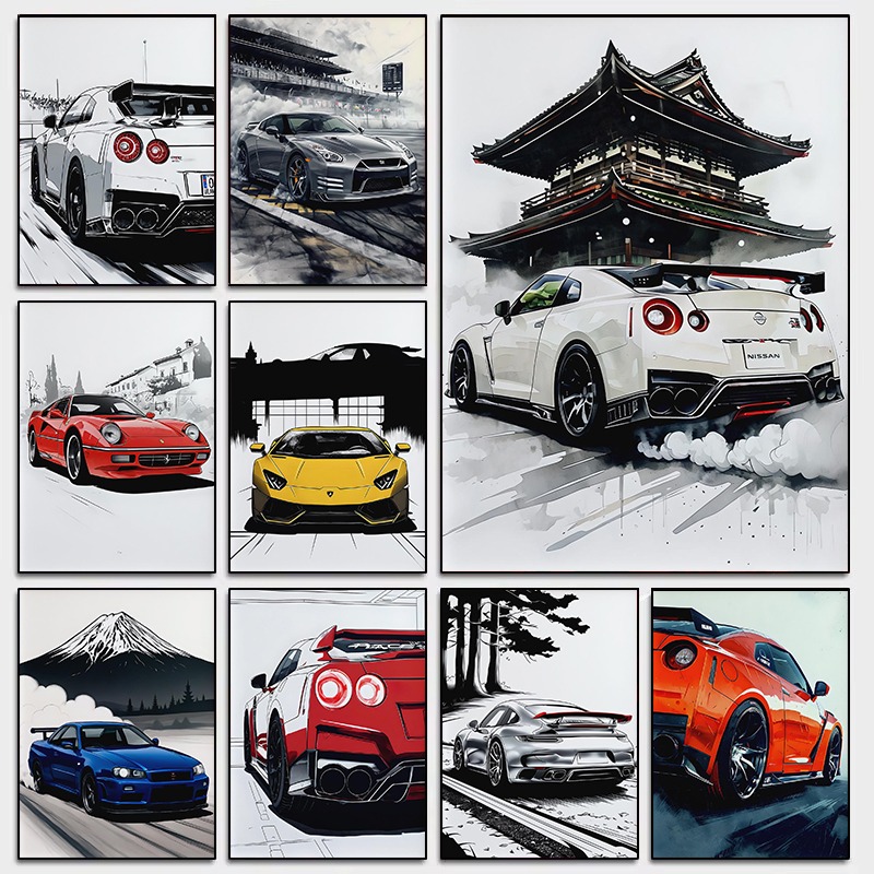 Poster Seni Dinding Supercar G - Japanese Luxury Lifestyle ulasan dan harga