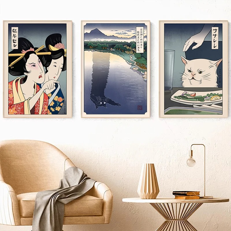 Cetak Poster Gaya Ukiyoe Jepan - Japanese Women Lifestyle ulasan dan harga