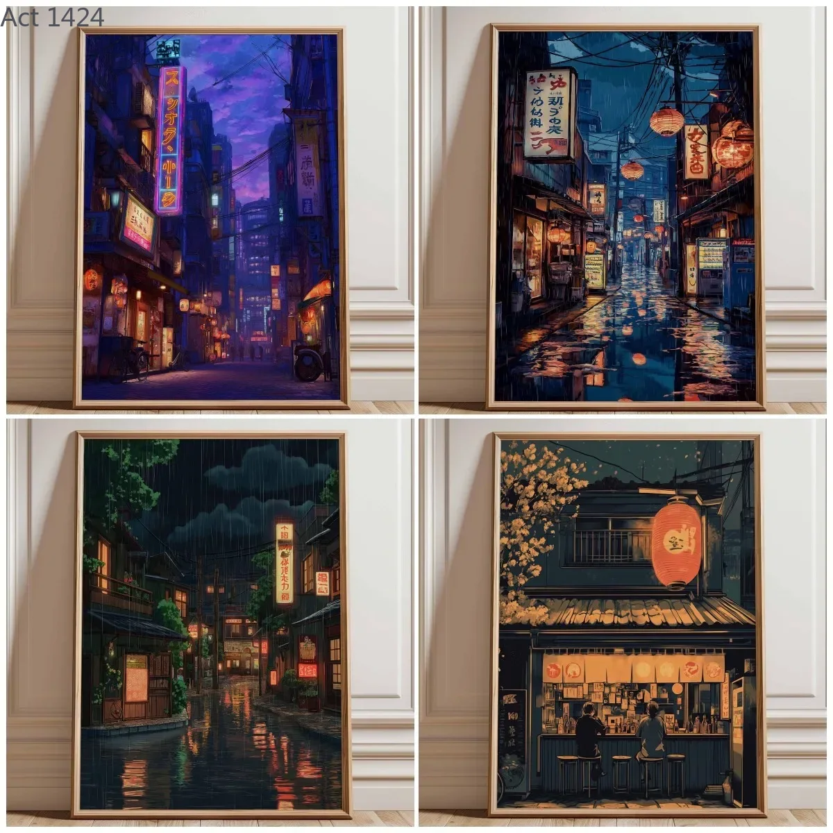 Cetakan Poster Jalan Neon Toky - Japanese Lifestyle Anime ulasan dan harga